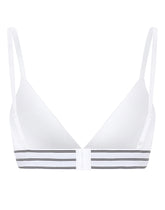 Non-underwired lace bra with branded elastic - | Dolce & Gabbana