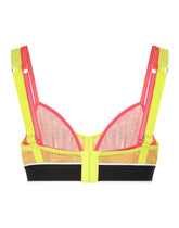 Jacquard tulle double bra with branded elastic - | Dolce & Gabbana