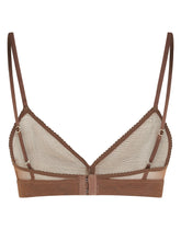 Tulle triangle bra with DG logo - | Dolce & Gabbana