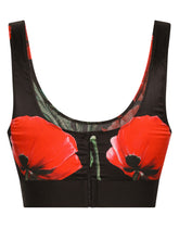 Poppy-print satin bralette - | Dolce & Gabbana
