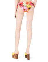 Tie bikini bottoms with gerbera-daisy print - | Dolce & Gabbana