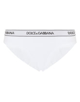 Jersey Brazilian briefs with branded elastic - | Dolce & Gabbana