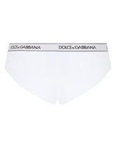 Jersey Brazilian briefs with branded elastic - | Dolce & Gabbana