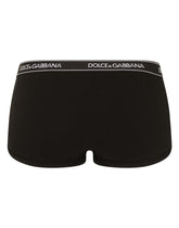 Jersey shorts with branded elastic - | Dolce & Gabbana