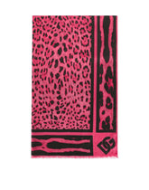 Neon leopard-print cotton sarong (110 x 190) - | Dolce & Gabbana
