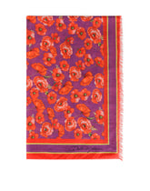 Cotton sarong with poppy print (110 x 190) - | Dolce & Gabbana