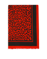 Cotton sarong with leopard print - | Dolce & Gabbana