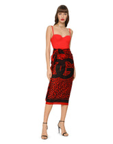 Cotton sarong with leopard print - | Dolce & Gabbana