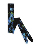 Tulle tights with bluebell print - | Dolce & Gabbana