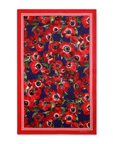 Terrycloth beach towel with anemone print - | Dolce & Gabbana