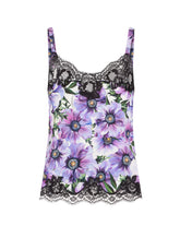 Top with all-over anemones print - | Dolce & Gabbana