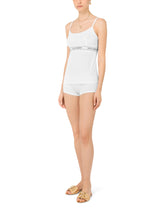 Jersey top with branded elastic - | Dolce & Gabbana