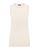 Jacquard tulle tank top - | Dolce & Gabbana