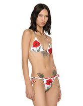 Poppy-print triangle bikini - | Dolce & Gabbana