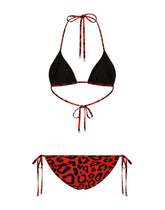 Leopard-print triangle bikini - | Dolce & Gabbana