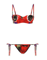 Triangle bikini with anemone print - | Dolce & Gabbana