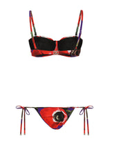 Triangle bikini with anemone print - | Dolce & Gabbana