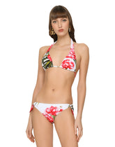 Carnation-print padded triangle bikini - | Dolce & Gabbana