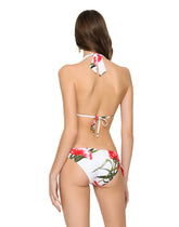 Carnation-print padded triangle bikini - | Dolce & Gabbana