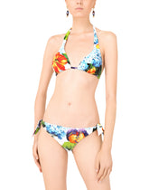 Hydrangea-print padded triangle bikini - | Dolce & Gabbana
