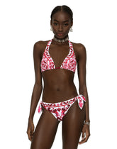 Majolica-print padded triangle bikini - | Dolce & Gabbana