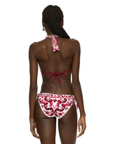 Majolica-print padded triangle bikini - | Dolce & Gabbana
