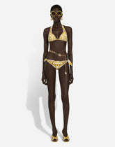 Majolica-print padded triangle bikini - | Dolce & Gabbana