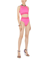 Bikini top with branded elastic - | Dolce & Gabbana