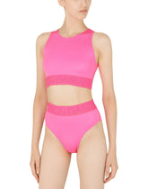 Bikini top with branded elastic - | Dolce & Gabbana