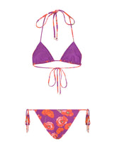 Poppy-print triangle bikini - | Dolce & Gabbana