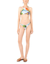 Hydrangea-print bikini with halterneck bikini top - | Dolce & Gabbana