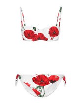 Poppy-print balconette bikini - | Dolce & Gabbana