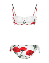Poppy-print balconette bikini - | Dolce & Gabbana