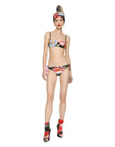 Balconette bikini with pictorial floral print - | Dolce & Gabbana
