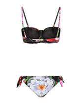 Balconette bikini with pictorial floral print - | Dolce & Gabbana
