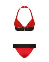 Triangle bikini with branded elastic - | Dolce & Gabbana