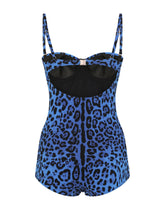 Neon leopard-print one-piece balconette swimsuit - | Dolce & Gabbana