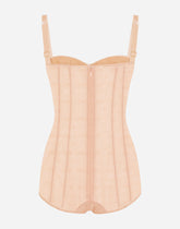 Jacquard tulle balconette-bra bodysuit - | Dolce & Gabbana