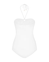 One-piece swimsuit with laces - | Dolce & Gabbana
