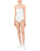 One-piece swimsuit with laces - | Dolce & Gabbana