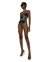 Rose-print one-piece swimsuit - | Dolce & Gabbana