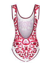 Majolica-print racing swimsuit - | Dolce & Gabbana