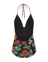 Rose-print one-piece swimsuit - | Dolce & Gabbana