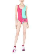 Racer-style one-piece swimsuit - | Dolce & Gabbana