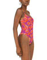 Poppy-print one-piece swimsuit - | Dolce & Gabbana