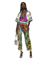 One-piece swimsuit with plunging neck and belt - | Dolce & Gabbana