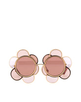 Dolce & Gabbana Flower-Shaped Sunglasses In Metallic Fibre - | Dolce & Gabbana