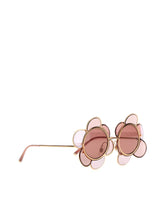 Dolce & Gabbana Flower-Shaped Sunglasses In Metallic Fibre - | Dolce & Gabbana