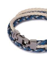 Multi-colored woven cotton and leather bracelet - | Dolce & Gabbana