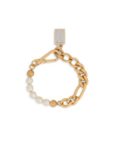 Link bracelet with DG-logo pearls - | Dolce & Gabbana